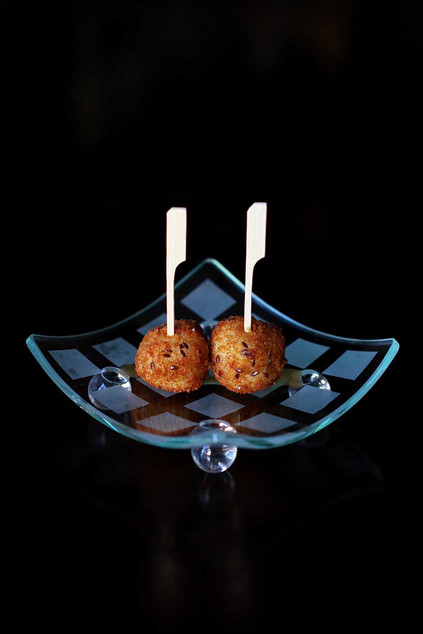 Skewered Seeded Chicken Balls