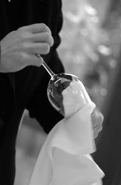 Polishing Wine Glass