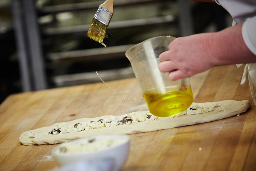 Making Sage and Olive Focaccia